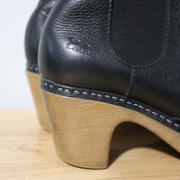 CALOU STOCKHOLM | Black Leather Doris Booties Clogs Size 40 - Picture 3 of 7